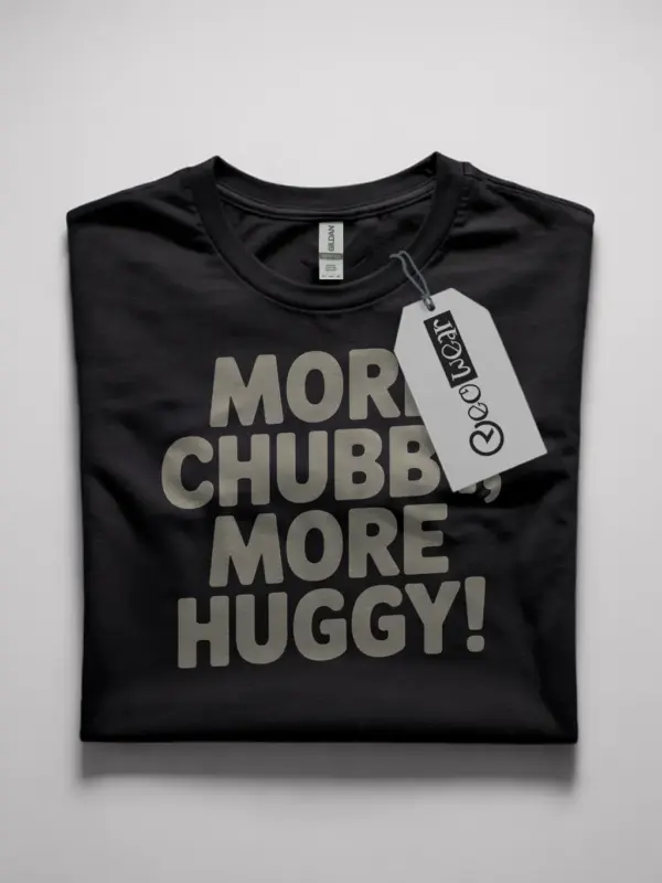 black flatlay body positive chubby huggy t-shirt body positive chubby huggy t-shirt