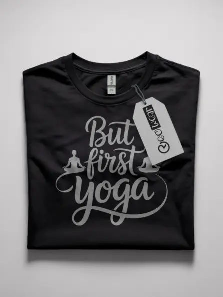 but first yoga t-shirt for women