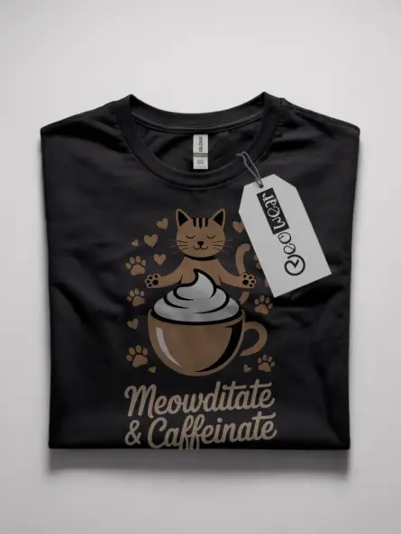 cat coffee shirt