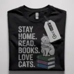 cats books t-shirt
