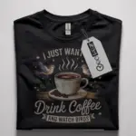 coffee and bird watching t-shirt