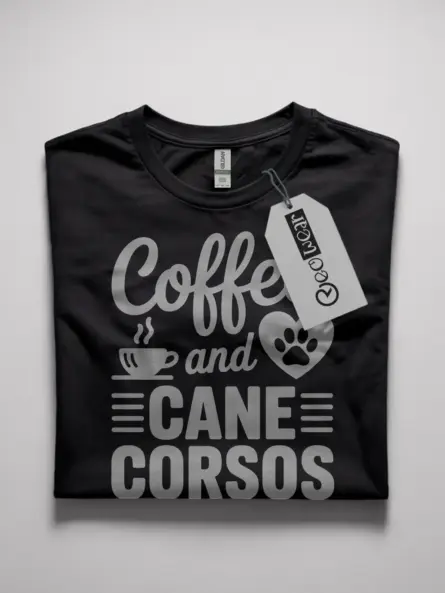 coffee and cane corso t-shirt