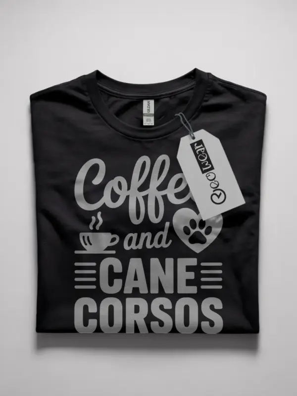 coffee and cane corso t-shirt