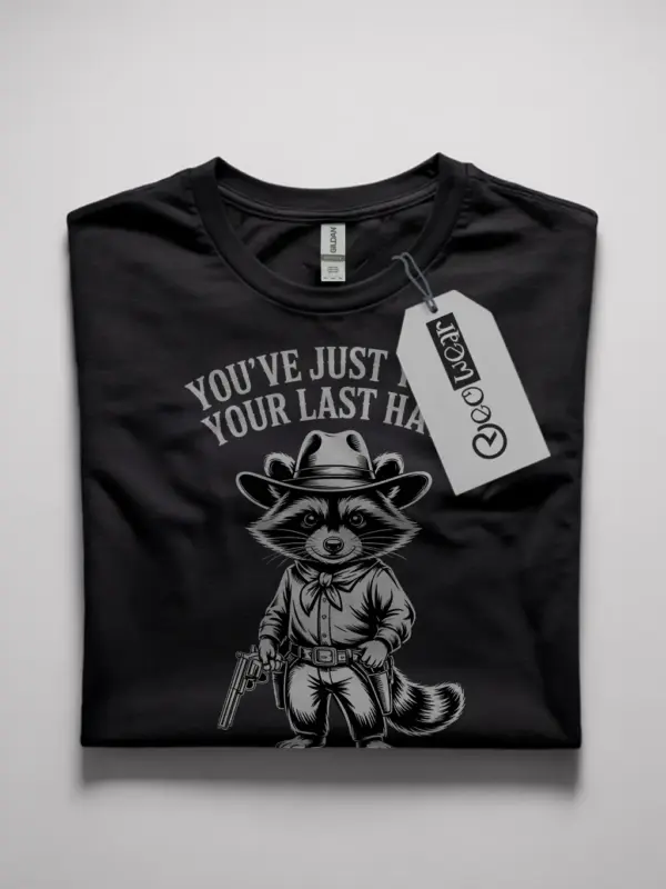 cowboy raccoon t-shirt