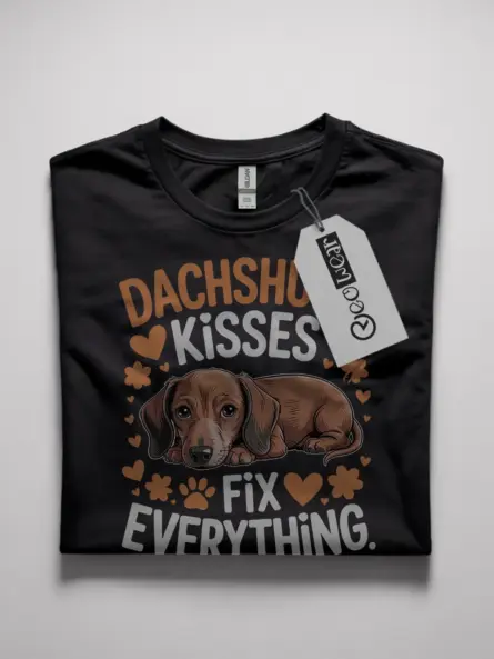 Dachshund Kisses Shirt – Sweet Floral Dog Mom Gift Tee - Image 10