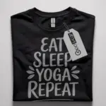eat sleep yoga repeat t-shirt