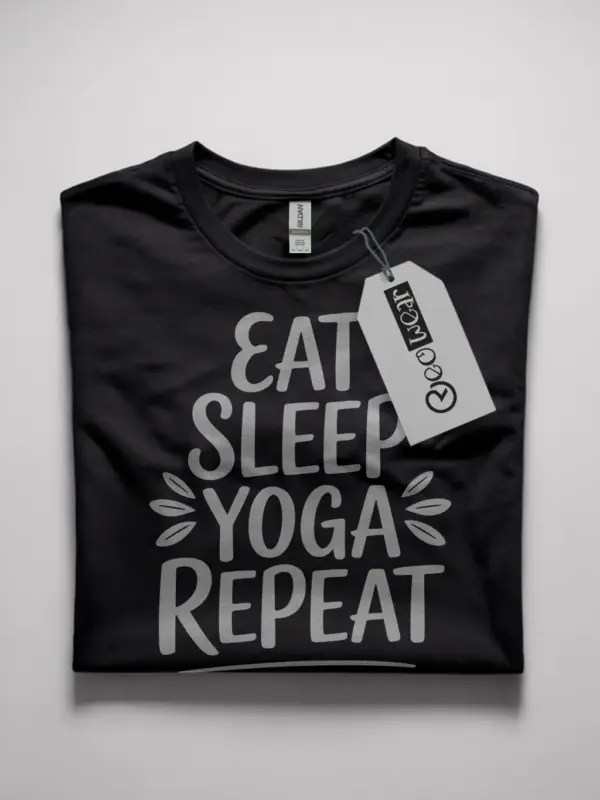 eat sleep yoga repeat t-shirt