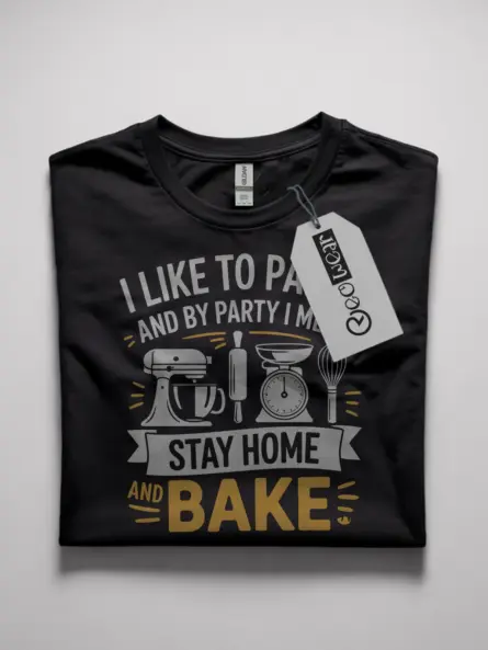 funny baking party t-shirt for home bakers