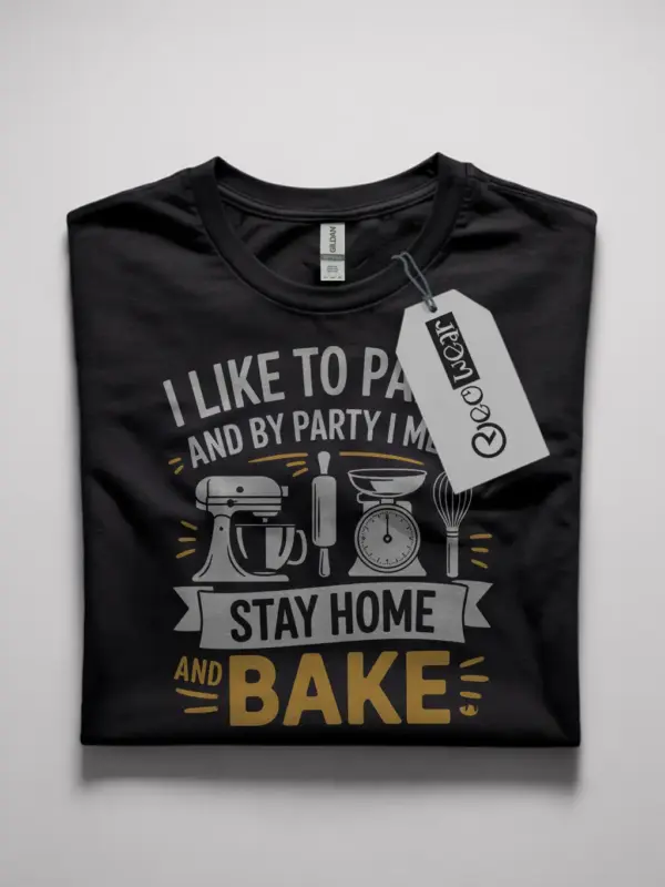 funny baking party t-shirt for home bakers
