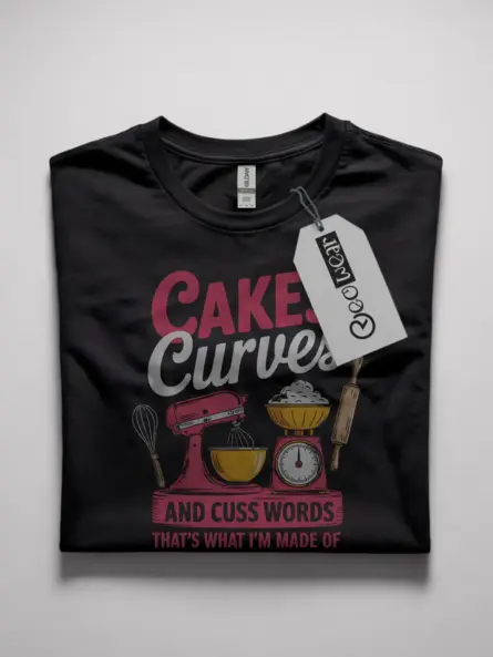 funny baking t-shirt for curvy women