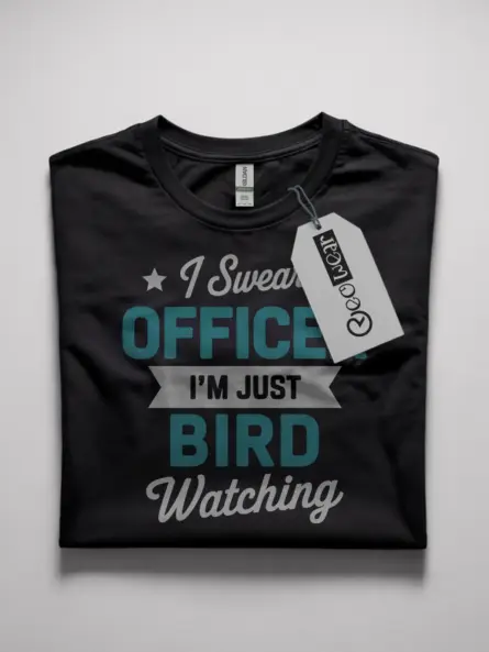 funny bird watching officer t-shirt