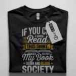 funny book down shirt