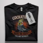 funny cockatiel t-shirt for bird lovers