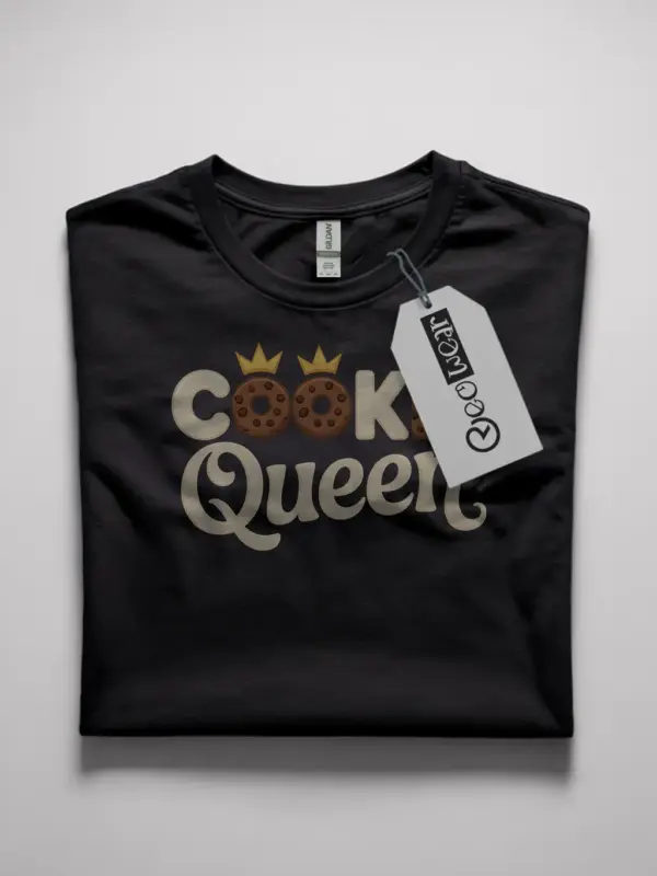 funny cookie queen t-shirt for bakers