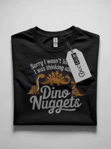 funny dinosaur nugget t-shirt