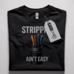 funny electrician t shirt for wire stripping