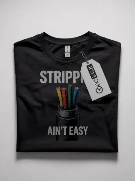funny electrician t shirt for wire stripping