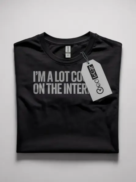 I’m a Lot Cooler on the Internet – Funny Introvert T-Shirt for Meme Lovers - Image 1