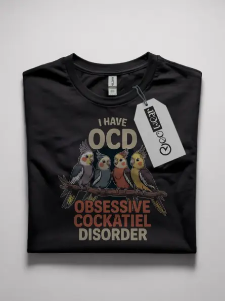 funny obsessive cockatiel disorder t-shirt