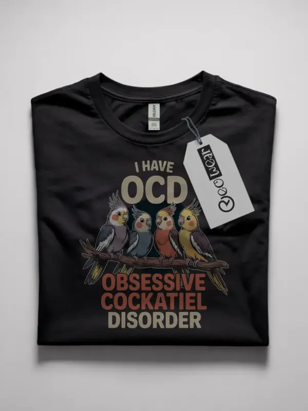 funny obsessive cockatiel disorder t-shirt