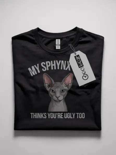 Funny Sphynx Cat t-Shirt – Ugly Too Sarcastic Tee - Image 10