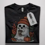 ghost iced coffee shirt