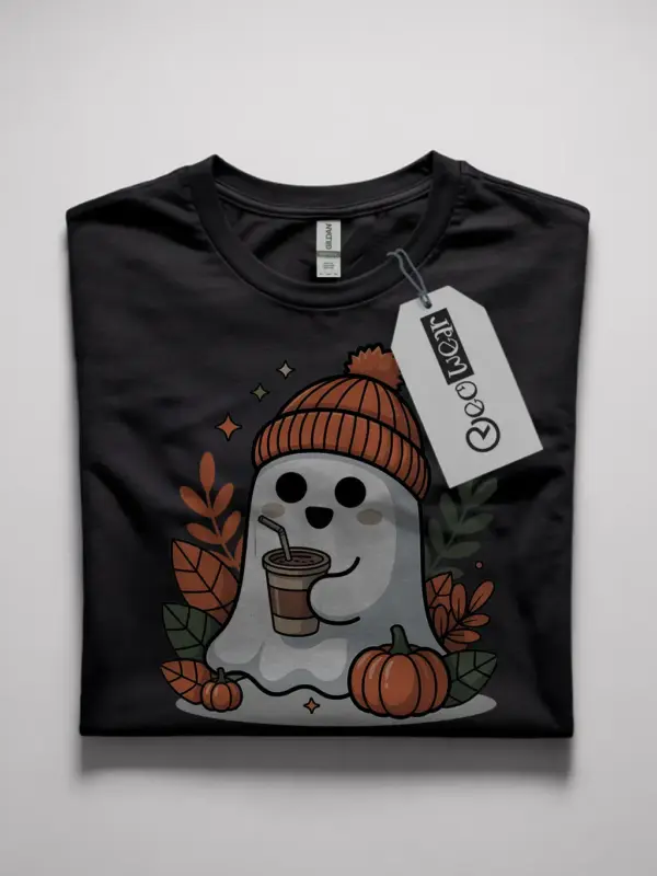ghost iced coffee shirt