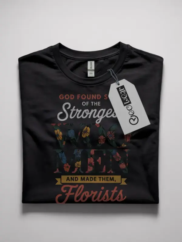 strong woman florist t-shirt