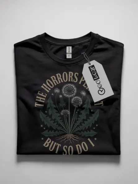 Bold Gothic Botanical Dandelion TShirt