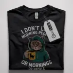grumpy cat morning people t-shirt