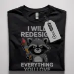 grumpy raccoon t-shirt