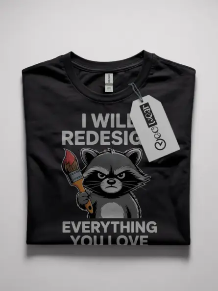 grumpy raccoon t-shirt