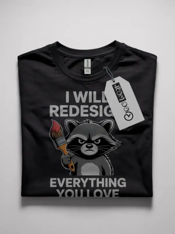 grumpy raccoon t-shirt