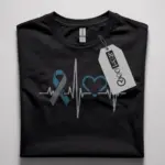 heartbeat diabetes ribbon shirt