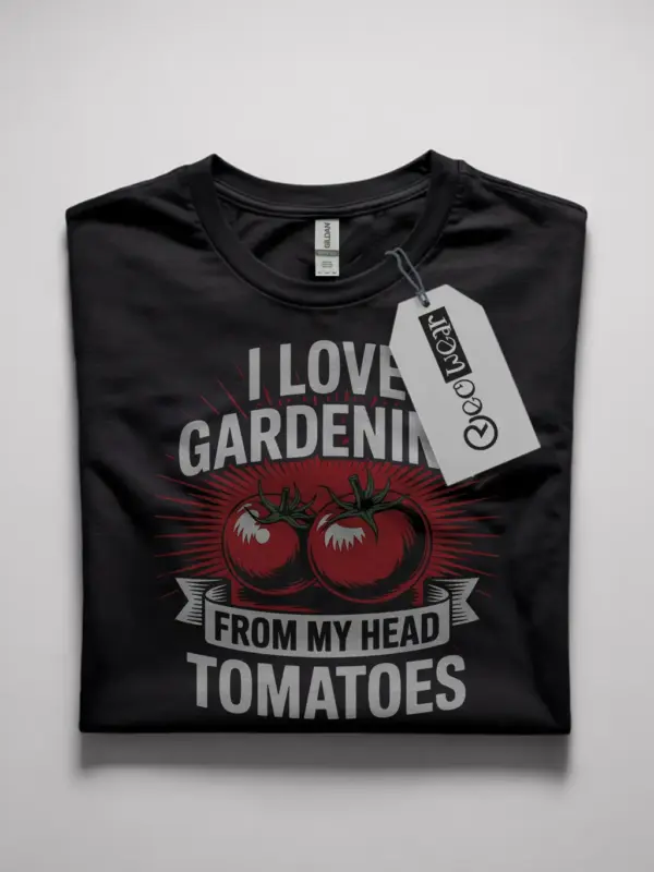 i love gardening from my head tomatoes t-shirt