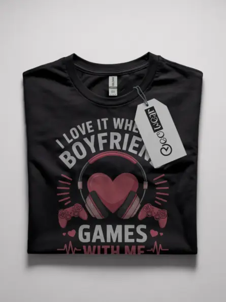 I Love It When My Gamer Boyfriend Games Shirt for Girlfriends - Image 4