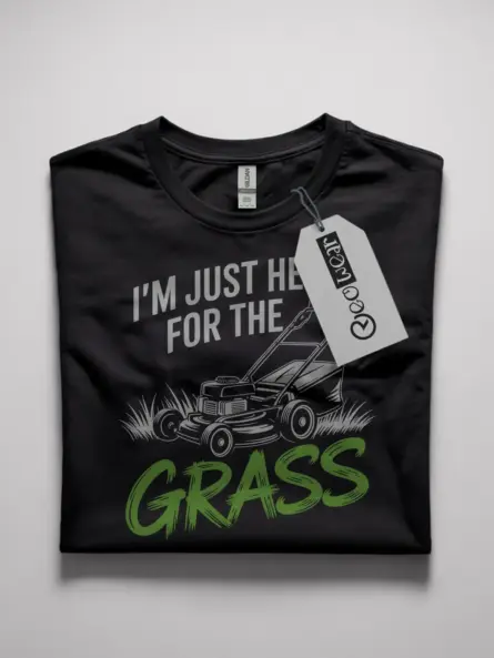 i'm just here for the grass t-shirt