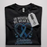 in november we wear blue shirt