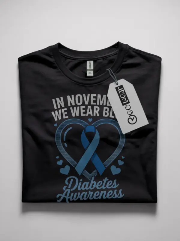 in november we wear blue shirt