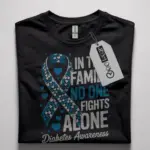 in this family no one fights alone diabetes shirt