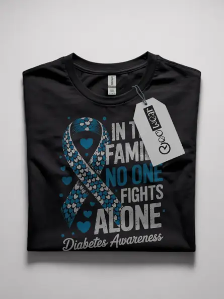 in this family no one fights alone diabetes shirt