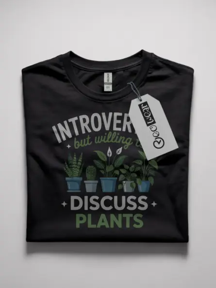 introverted but willing to discuss plants t-shirt
