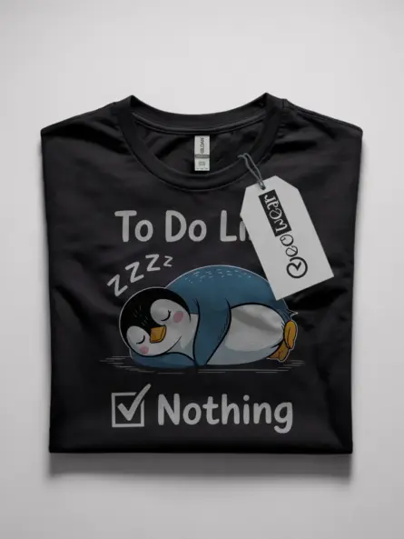 lazy penguin t-shirt for introverts
