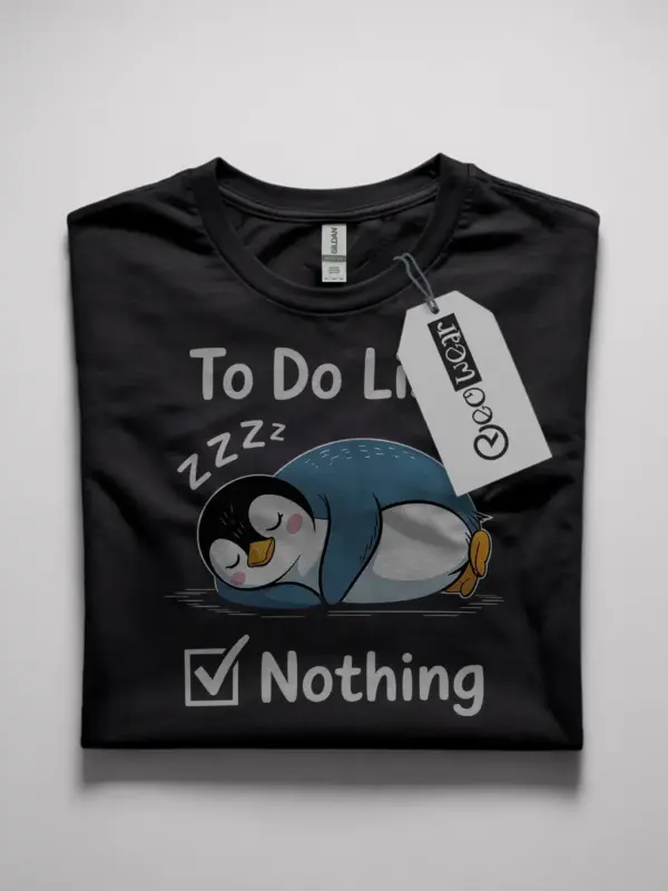 lazy penguin t-shirt for introverts