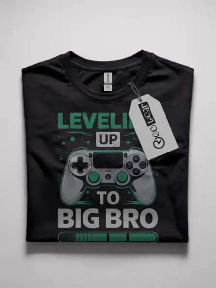Leveling Up to Big Bro Gamer T-Shirt – Boys Video Game Reveal Tee - Image 4