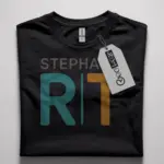 minimalist name logo t-shirt