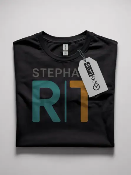 minimalist name logo t-shirt