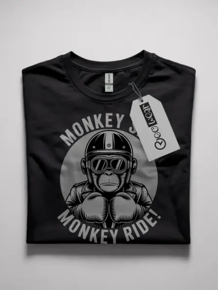monkey biker t-shirt