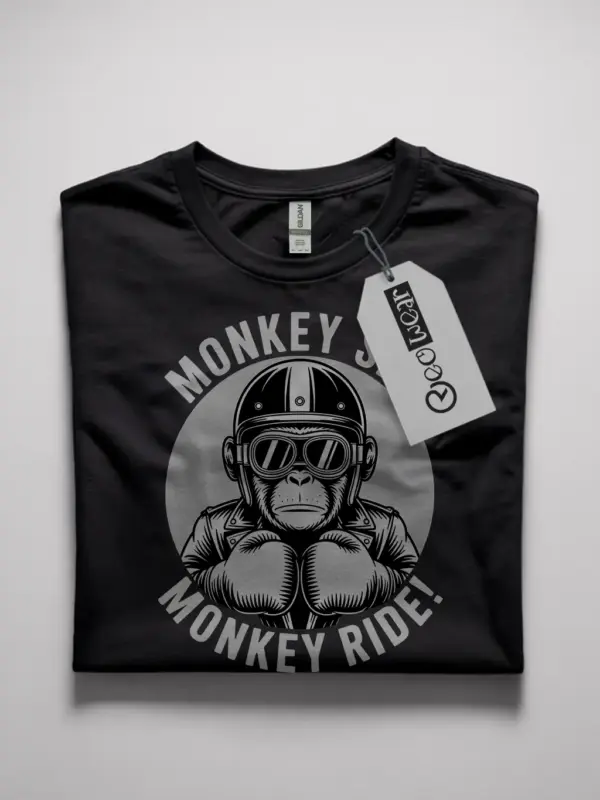 monkey biker t-shirt