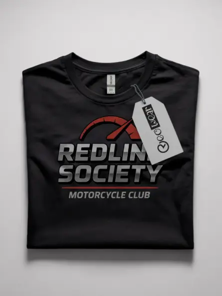 Motorcycle Club T Shirt – Bold Redline Racing Graphic Tee - Image 7